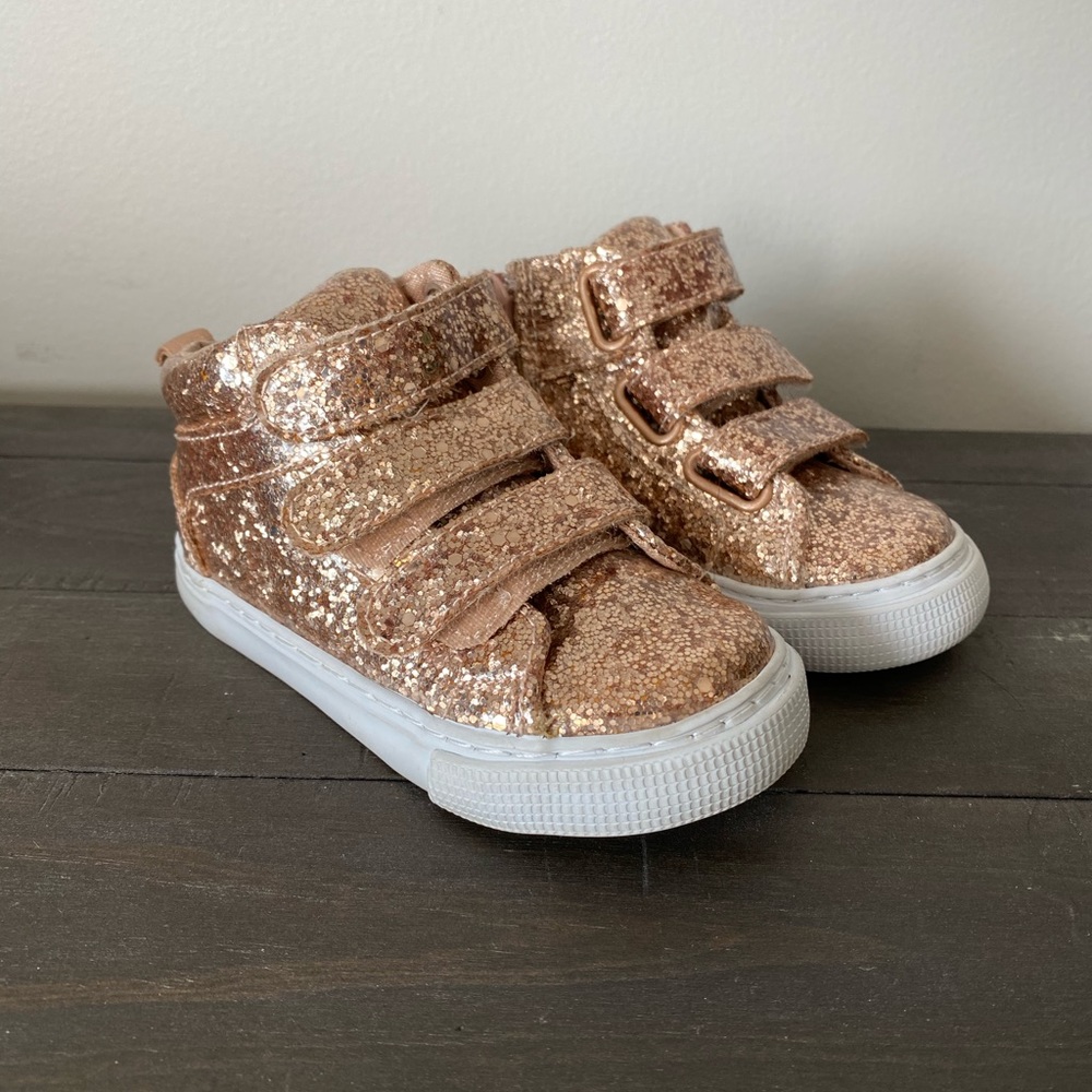 Toddler high tops rose gold